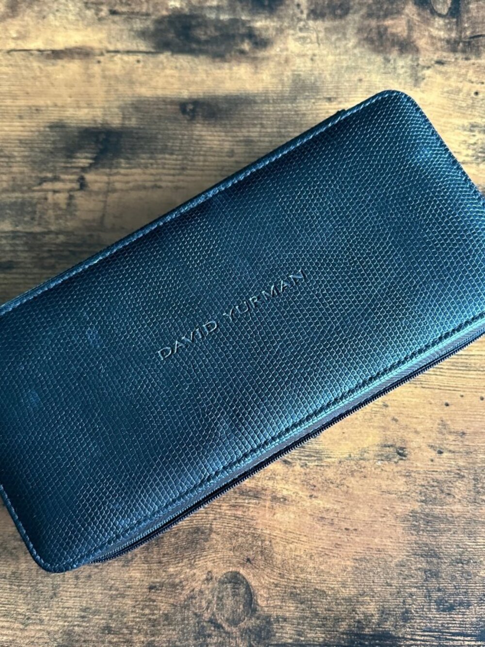 David Yurman Black Leather Large Jewelry Organizer RARE